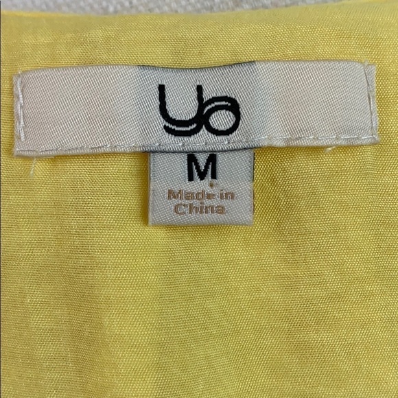 Ya Los Angeles Sunny yellow, silky ruffle V neck wrap babydoll mini dress S - Picture 7 of 8